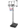 AOKUNG Teenagers Youth Height Adjustable 5.6 to 7ft Basketball Hoop 28 Inch Backboard Portable Basketball Goal System with Stable Base and Wheels, use for Indoor Outdoor view 1