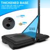 AOKUNG Teenagers Youth Height Adjustable 5.6 to 7ft Basketball Hoop 28 Inch Backboard Portable Basketball Goal System with Stable Base and Wheels, use for Indoor Outdoor view 4