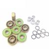 SUOFEILAIMU 608RS Skateboard Bearing ABEC-9 Double Rocker Longboard Wheels Bearing with Spacers Washers Drift Board Bearing 608 (Color : Golden Green) view 3