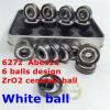 SUOFEILAIMU 627z Artistic Skate Bearing 7x22x7mm 6 Ceramic Ball Bearing Quad Skates Roller Figure Skating Bearings 627 Abec-11 (Color : 16pcs zro2 627z) view 2