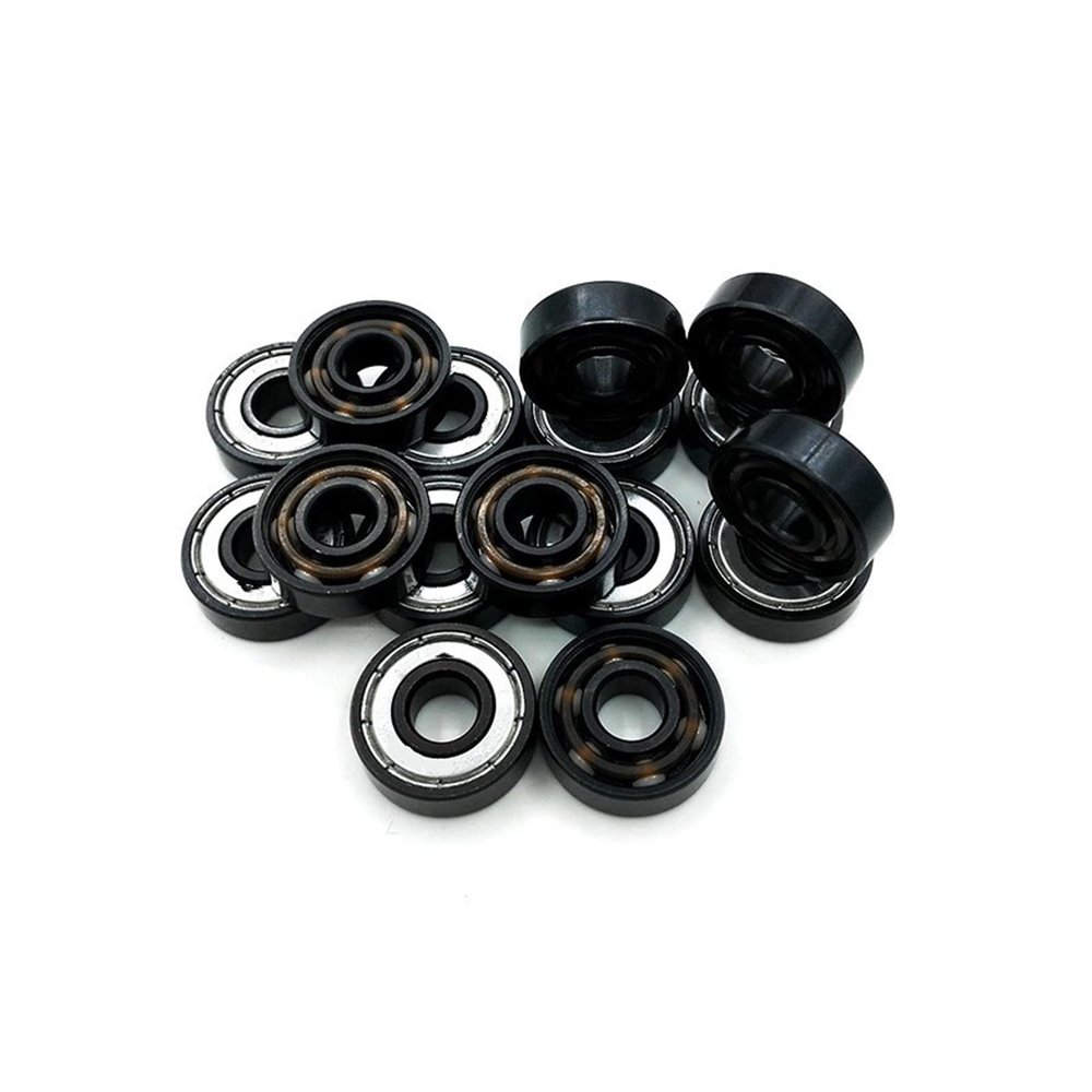 SUOFEILAIMU 608Z Abec-11 Bearings 608 White Ceramic Balls Inline Skate Roller Skates Skateboard Bearings Ceramica (Color : 16pcs with Iron Box)