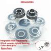 SUOFEILAIMU 8PCS 608 Ceramic Ball Skateboard Bearing 8x22x12.6mm Integrated Spacer Bearing for Longboard Drift Danceboard Spacer 608 (Color : Dark Grey) view 3