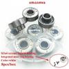 SUOFEILAIMU 8PCS 608 Ceramic Ball Skateboard Bearing 8x22x12.6mm Integrated Spacer Bearing for Longboard Drift Danceboard Spacer 608 (Color : White) view 3