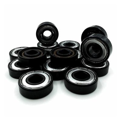 SUOFEILAIMU 16pcs 608Z Bearings Si3N4 Black Ceramic 6 Ball Skates Skateboard Bearing 68x22x7mm Longboard Scooter Roller Bearing