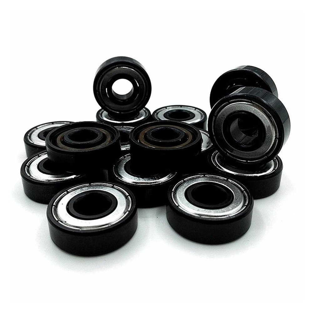 SUOFEILAIMU 16pcs 608Z Bearings Si3N4 Black Ceramic 6 Ball Skates Skateboard Bearing 68x22x7mm Longboard Scooter Roller Bearing