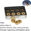 SUOFEILAIMU 608zz Golden Roller Skates Bearing Fast Speed Skateboard Longboard Inline Scooter Double Rocker Board Bearings (Color : 16pcs Golden 608zz) view 2