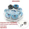 SUOFEILAIMU 8PCS 608 Ceramic Ball Skateboard Bearing 8x22x12.6mm Integrated Spacer Bearing for Longboard Drift Danceboard Spacer 608 (Color : Blue) view 3