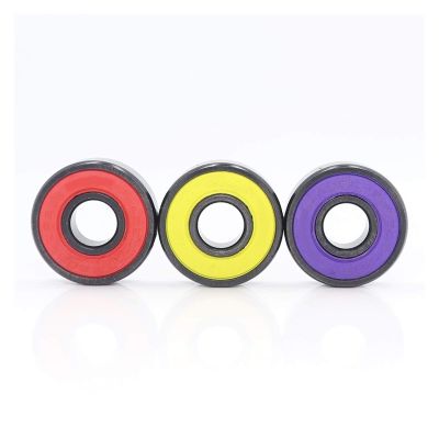 SUOFEILAIMU 16Pcs ABEC9 608 2RS for Inline Roller Skate Wheel Skateboard Bearing 608 RS Ball Bearings 608RS Sealed 8x22x7mm Shaft (Color : 608RS RED, Size : 16pcs)