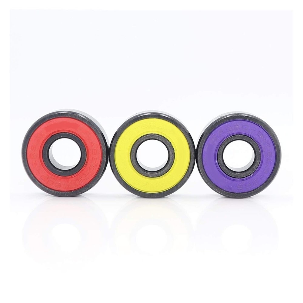 SUOFEILAIMU 16Pcs ABEC9 608 2RS for Inline Roller Skate Wheel Skateboard Bearing 608 RS Ball Bearings 608RS Sealed 8x22x7mm Shaft (Color : 608RS RED, Size : 16pcs)