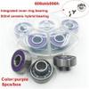 SUOFEILAIMU 8PCS 608 Ceramic Ball Skateboard Bearing 8x22x12.6mm Integrated Spacer Bearing for Longboard Drift Danceboard Spacer 608 (Color : Purple) view 3