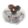 SUOFEILAIMU 8PCS 608rs Skateboard Bearing ABEC-9 Integrated Spacer Longboard Bearing 608 Danceboard Double Rocker Fishboard Bearings (Color : Orange) view 1
