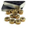 SUOFEILAIMU 608zz/627z Gold Tatinium Skate Bearings Skateboard Longboard Parts Inline Roller Scooter Quad Artistic Skates Bearing (Color : 16pcs 608zz Gold) view 1