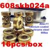SUOFEILAIMU 608zz/627z Gold Tatinium Skate Bearings Skateboard Longboard Parts Inline Roller Scooter Quad Artistic Skates Bearing (Color : 16pcs 608zz Gold) view 4