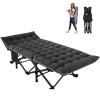 NAIZEA Folding Camping Cots for Adults, Portable Cot with Mattress Heavy Duty Outdoor Bed with Carry Bag 1200d Oxford Cloth Sleeping Cots for Camping Office Nap Home Guest Beach Travel view 1