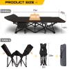 NAIZEA Folding Camping Cots for Adults, Portable Cot with Mattress Heavy Duty Outdoor Bed with Carry Bag 1200d Oxford Cloth Sleeping Cots for Camping Office Nap Home Guest Beach Travel view 4