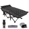 NAIZEA Folding Camping Cots for Adults, Folding Cot with Mattress, Camping Foldable Bed, Portable Military Cot, Double Layer Oxford Strong Heavy Duty Sleeping Cots for Camp Office Travel view 1
