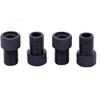 4PCS Bike Tire Valve Adapters Convert Presta to Schrader Aluminum Alloy Bicycle Tire Valve Adapter (Black) (FZ001-BK) view 1