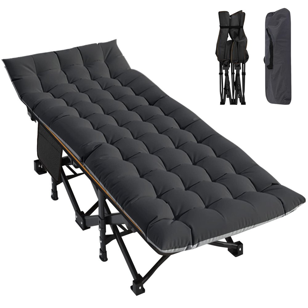 Barbella Folding Camping Cot, Folding Cot Camping Cots for Adults, Portable Sleeping Cot with Mattress Foldable Outdoor Bed Camp Cots Guest Bed with Carry Bag for Home, Office & Outdoor Use