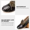 GAWBAW Flat Duck Shoes for Women - Slip On Waterproof Winter Ankle Rain Boots Short Garden Shoes view 4