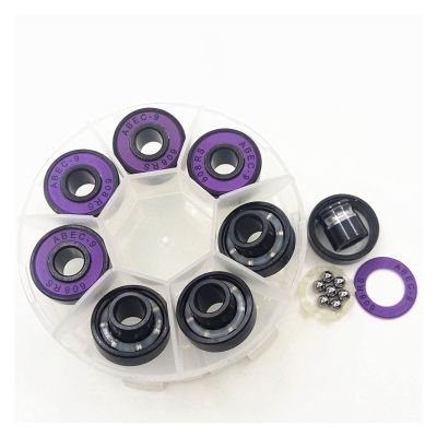 SUOFEILAIMU Bearing 608 Skateboard Longboard Bearing with Integrated Spacer, Scooter Bearing Inline Roller Skates Parts (Color : 8pcs Gcr15 608rs)