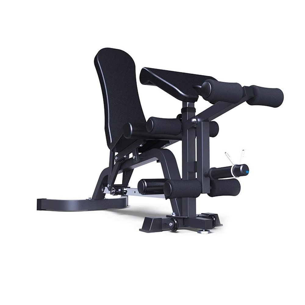 YYDS Workout Adjustable 90Flat Bench Training Bench for Full Body Workout Multifunctional Foldable Fitness Flat Bench Weighted 551lb Equipment (Color : Black)