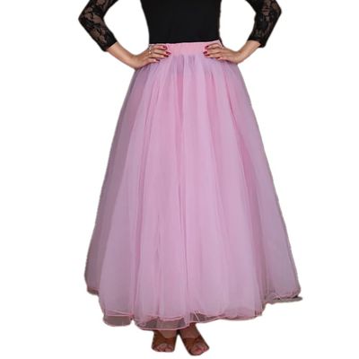 Long Puffy Tulle Tutu Skirt Costume Layered Halloween Ballroom Dance Costumes for Competition Stage Performance