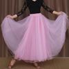 Long Puffy Tulle Tutu Skirt Costume Layered Halloween Ballroom Dance Costumes for Competition Stage Performance view 2