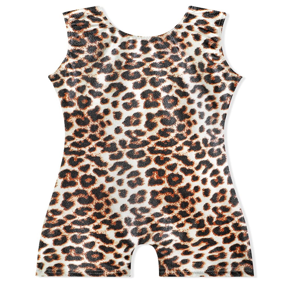 EQSJIU Girls Gymnastics Outfit Yellowleopard Gymnastics Shorts For Girls Rainbow Mosaic Mermaid Butterfly Stars Leopard Galaxy Tie Dye Cosmos 7-8years 7years 8years