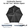 G4Free Adjustable Beach Umbrella XL with Universal Clamp Shaft for Chair, Golf Cart, Stroller, Bleacher, Patio (Dark Blue) view 2
