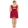 HULIJA Women Lyrical Dance Dress Contemporary Ballet Leotard Costume Illusion Chiffon High Low Skirted Dancewear Red XX-Large view 2