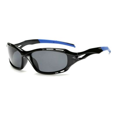 COTIA Full Reading Sunglasses for Mens Sports Square Sun Glasses Outdoor Riding Fishing Eyewear- Not Bifocal (black blue, 3.75, multiplier_x)