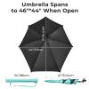 G4Free Adjustable Beach Umbrella XL with Universal Clamp Shaft for Chair Golf Cart Stroller Bleacher Patio (Lake Blue) view 2