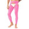 Fldy Men's Oil Shiny Mesh Hollow Out Pantyhose Tights Nylon Transparent Stockings Sexy Underppants Pink One Size view 1