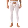 Fldy Men's Oil Shiny Mesh Hollow Out Pantyhose Tights Nylon Transparent Stockings Sexy Underppants White One Size view 1