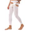 Fldy Men's Oil Shiny Mesh Hollow Out Pantyhose Tights Nylon Transparent Stockings Sexy Underppants White One Size view 3