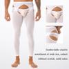 Fldy Men's Oil Shiny Mesh Hollow Out Pantyhose Tights Nylon Transparent Stockings Sexy Underppants White One Size view 4
