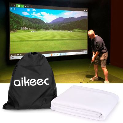 Aikeec Golf Simulator Impact Screen : 7mm Thickened Ultra-Clear Hitting Screen - with 32 Grommets (10ft x 13ft) for Indoor, Outdoor & Garage Training Swing