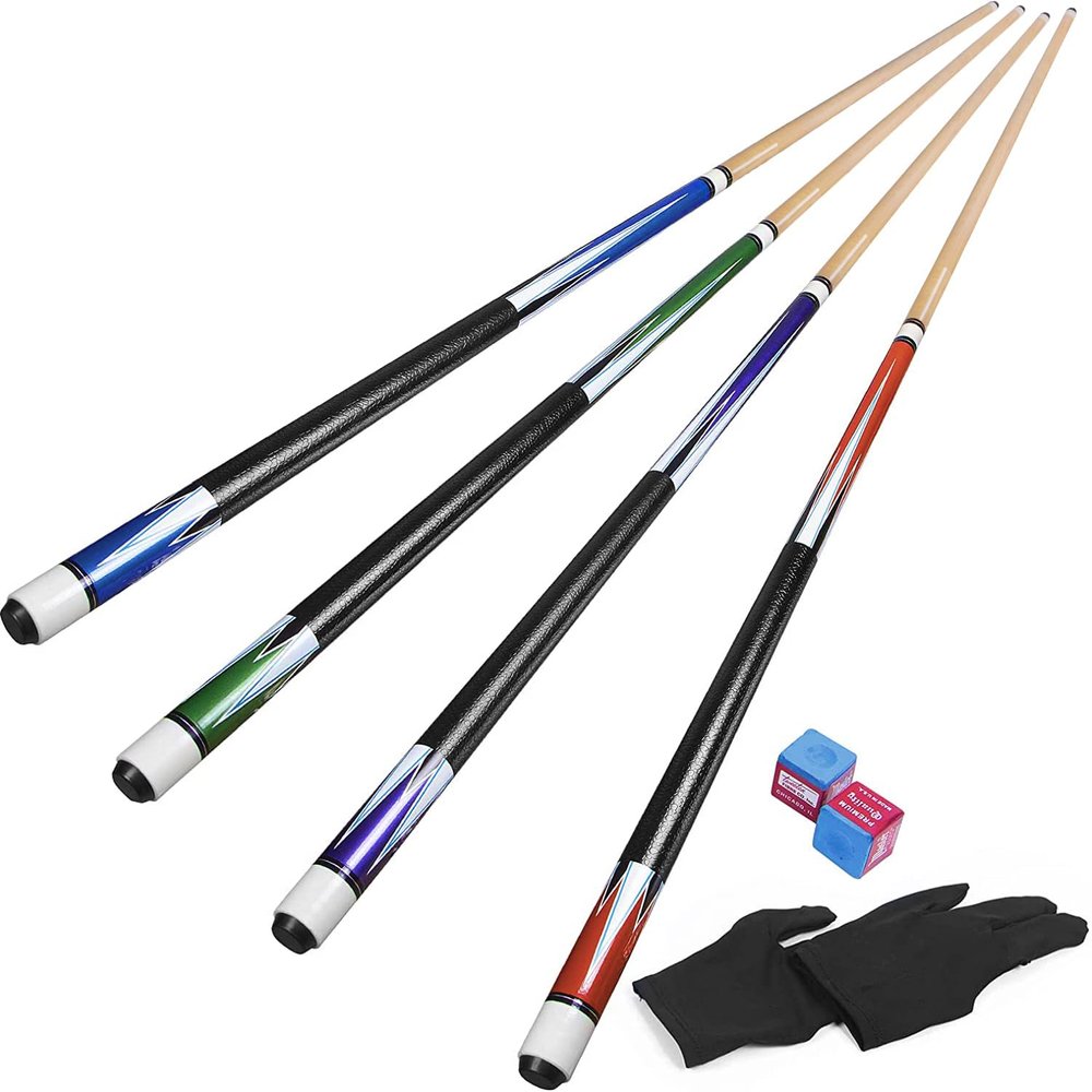 Horse Pool Cue Stick, 58 Inch 20 oz Pool Cues Sticks Set, Canadian Maple Wood, Leather Wrap Handle,W/Chalk,Gloves Billiards Pools Accessories for Adults, Billiard Fans,Professional Players,Bar,Home
