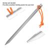 20pcs Tent Stakes, 7075 Camping Aluminum Alloy 9in Tent Pegs Heavy Duty Tent Peg with Ropes for Outdoor Camping Canopy(Silver White) view 3