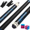 LOTKEY Pool Stick,Pool Cue Sticks 58'' Solid Canadian Maple Extra 2 Pool Chalk Included Durable for Professional Billiard Players (Blue) view 1