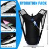 2 Pack Hydration Backpack Pack with 2l Water Bladder, Hydration Water Backpack with Hydration Bladder Hiking Running Cycling Biking Water Backpack for Men and Women (Blue, White) view 3