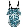 BAIKUTOUAN Plane Aircraft Airplane Jet Girls' One Piece Swimsuit Adjustable Off Shoulder Bathing Suit Beach Ruffle Swimwear 7-9Y120cm view 1