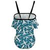 BAIKUTOUAN Plane Aircraft Airplane Jet Girls' One Piece Swimsuit Adjustable Off Shoulder Bathing Suit Beach Ruffle Swimwear 7-9Y120cm view 2