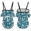 BAIKUTOUAN Plane Aircraft Airplane Jet Girls' One Piece Swimsuit Adjustable Off Shoulder Bathing Suit Beach Ruffle Swimwear 7-9Y120cm view 3