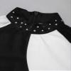 Agoky Kids Girls Ballet Dance Unitard Yoga Outfit Long Sleeve Biketard Rhinestone Gymnastics Leotard Athletic Tracksuit Black&White 6 Years view 4