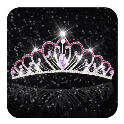 Kilshye Silver Tiara Comb Rhinestone Tiaras Hair Comb Wedding Bridal Crown Headband Birthday Hairpiece for Women (Purple)