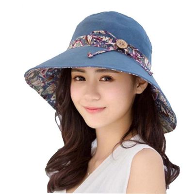 Beach Hat 1pc Foldable Double Sided Floppy Reversible Travel Beach Visor Hat Wide for Women Girls