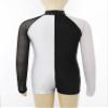 Agoky Kids Girls Ballet Dance Unitard Yoga Outfit Long Sleeve Biketard Rhinestone Gymnastics Leotard Athletic Tracksuit Black&White 12 Years view 3