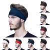 LIXIAO Men and Women Headbands Workout Yoga Headwraps Sport Non Slip Headscarf Hair Bands Sports Elastic Solid Color Hairband view 3