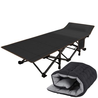 ABORON Camping Cot for Adults, Folding Sleeping Cot with Mattress, 500 lb Capacity Heavy Duty Outdoor Folding Sleeping Bed, Portable Cot Bed for Camping, Indoor Guest Use, Home & Travel